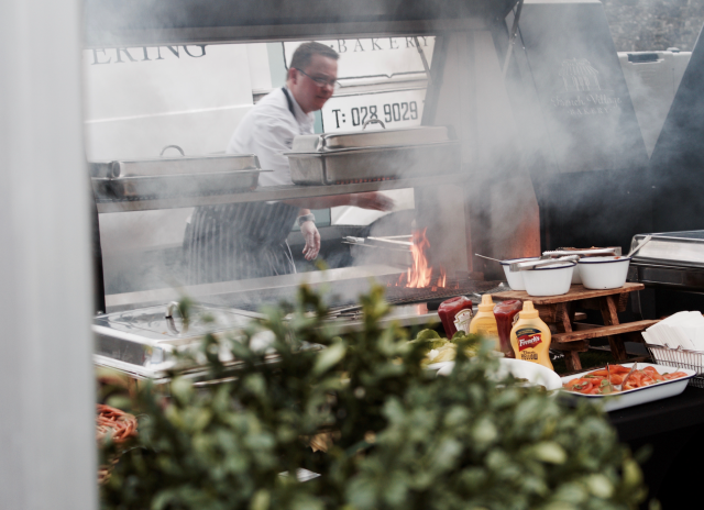 french village christening catering